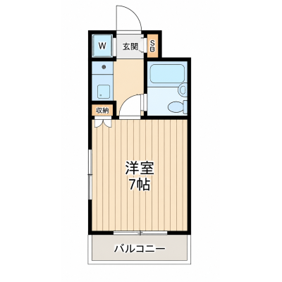 【J’sマンスリーあざみ野 306】9月10日～入居可🌟厚さ20㎝高密度ポケットコイルマットレス使用！駅徒歩7分、渋谷駅まで約24分、乗換無し！都心へのアクセス良好☆【インターネット無料】の間取り図