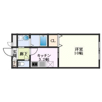 OneLife総持寺西グラージュ【★設備充実】の間取り図