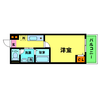 OneLife門真市前フィオレンテ【★NET対応・独立洗面台】の間取り図