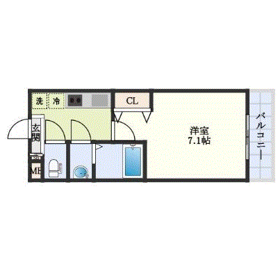 OneLife千里丘コア【★設備充実】の間取り図