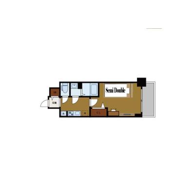 BraTTo野田阪神駅前Ⅱ【Wi-Fi無料💻】寺田町駅まで2分｜家具家電付き｜すぐに暮らせる快適ルーム♪の間取り図