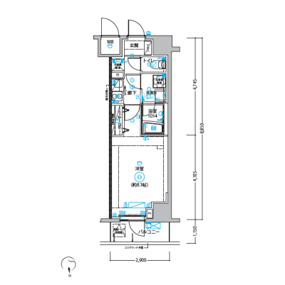 マンスリーステージ竹ノ塚 の間取り図