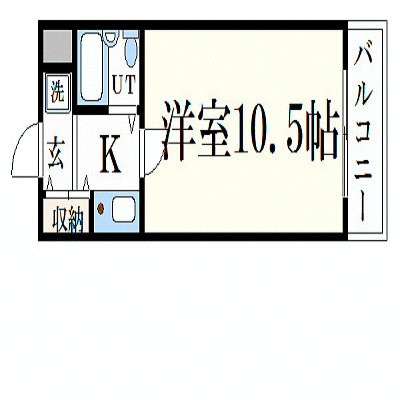 OneLife姫路ダイアパレス【★オートロック・3点ユニットバスタイプ】の間取り図