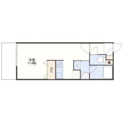 コルサントステイ諏訪神社Ⅱ806号室の間取り図