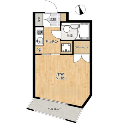 【J’sマンスリー元住吉Ⅱ 106】9月19日～入居可🌟厚さ20㎝高密度ポケットコイルマットレス使用！ 東横線 元住吉駅 徒歩6分！横浜駅・渋谷駅まで約20分でアクセス良好☆【インターネット無料】の間取り図