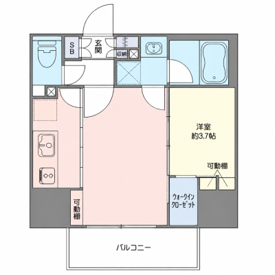 OneLife大宮EASTシーフォルム【★1LDK・30平米！】の間取り図
