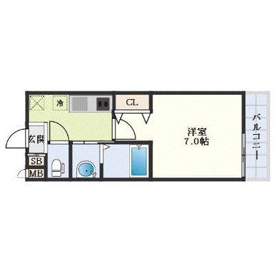 OneLife塚口エール【★新築物件・オートロック・独立洗面台】の間取り図