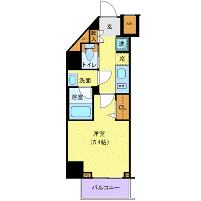 OneLife鶴見ログ【★独立洗面・浴室乾燥付！】の間取り図
