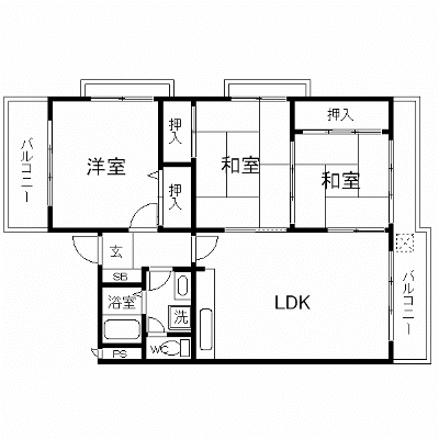 OneLife西宮苦楽園リョウジュ【★駅近・3LDK・70平米の広々空間】の間取り図