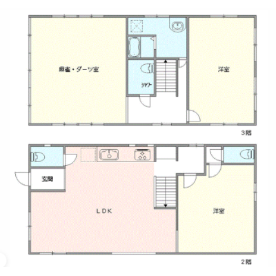 OneLife沖縄市諸見里ビクトリーランド【3LDK】の間取り図