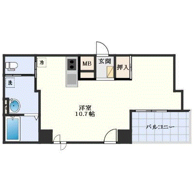 OneLife川西スタイル【★駅近物件・オートロック・独立洗面台】の間取り図
