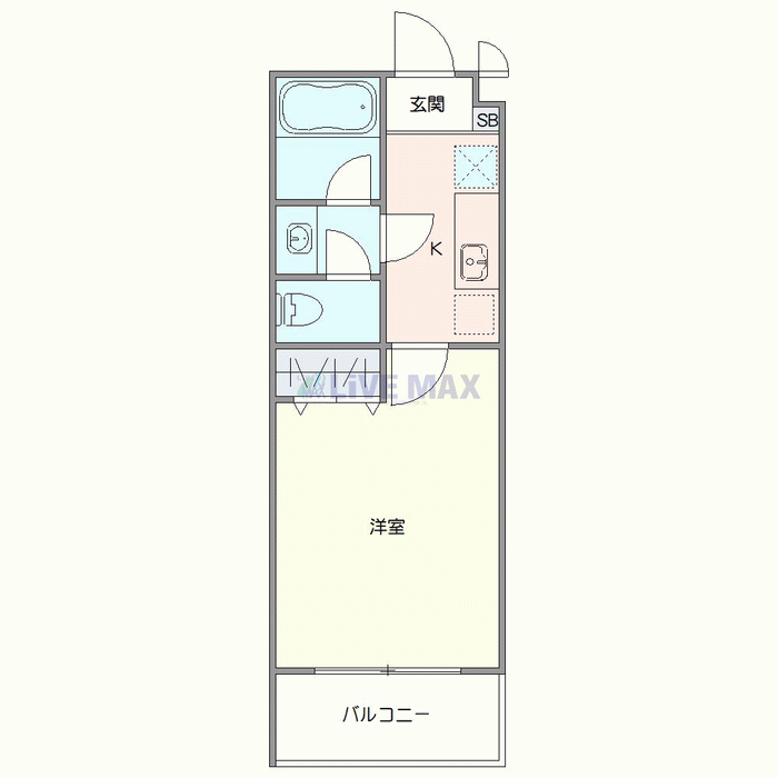 グッドステイ杉田プレール■『禁煙ルーム・1K・独立洗面・浴室乾燥付』【ハイクラス】の間取り図