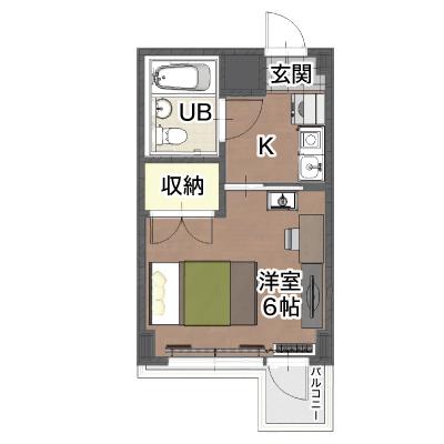 レントライフマンスリー群馬高崎新田町2 A-2の間取り図