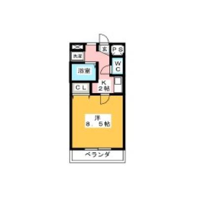 ミニステイ　フラワーアイランド江島Ⅱ　【鈴鹿市内／追炊機能／温水洗浄便座】の間取り図