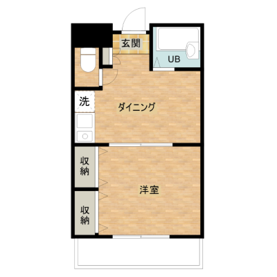 三島のマンスリー　阪急茨木②　★インターネット無料★　1DK　オートロックあり　駅徒歩4分の間取り図