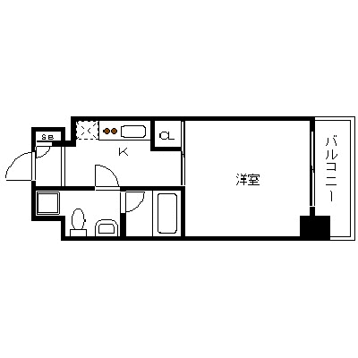 OneLife博多ヴェル【★NET対応・浴室換気乾燥機・独立洗面台】の間取り図
