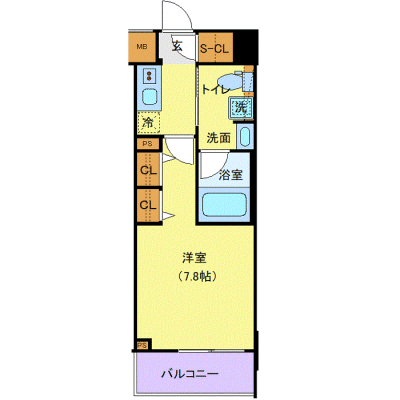 OneLife池袋NORTH【★独立洗面・浴室乾燥付！】の間取り図