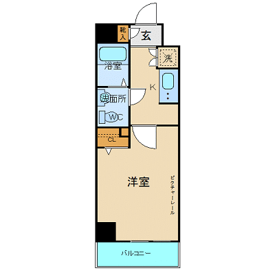 OneLife池袋西コート【★独立洗面・浴室乾燥付！】の間取り図