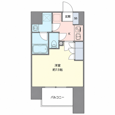 OneLife池袋ステーションWest【★独立洗面・洗浄便座付！】の間取り図