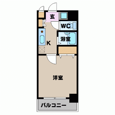 OneLife池袋3rd【★オートロック・２口キッチン付！】の間取り図