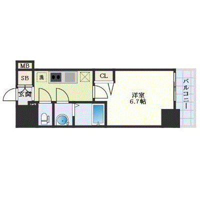 マンスリーリブマックス浅間町駅前レイシャス☆【設備充実】≪エクセレントシリーズ≫の間取り図