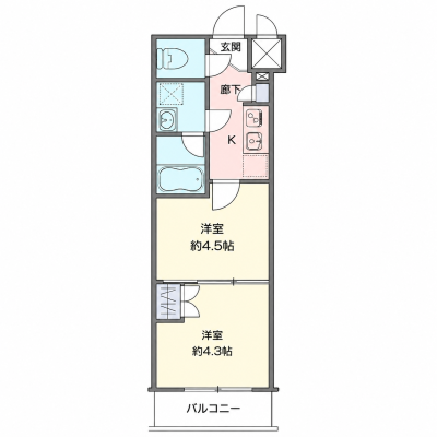 OneLife池袋WEST【★独立洗面・浴室乾燥機能付！】の間取り図