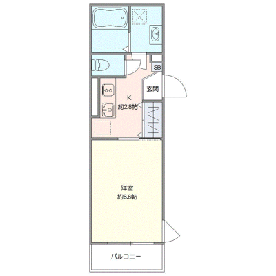 OneLife西巣鴨2nd＜TYPE1＞【★1Kタイプ】の間取り図