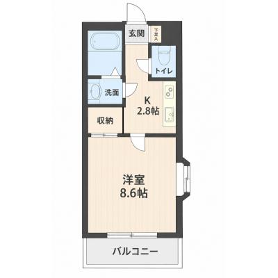 コスパだけじゃない“快適さ重視”マンスリータウン太田高林東町A101【Wi-Fi無料】の間取り図