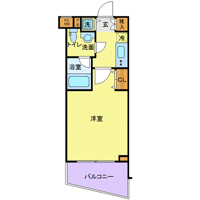 OneLife池袋サンシャイン通り【★独立洗面・浴室乾燥付！】の間取り図