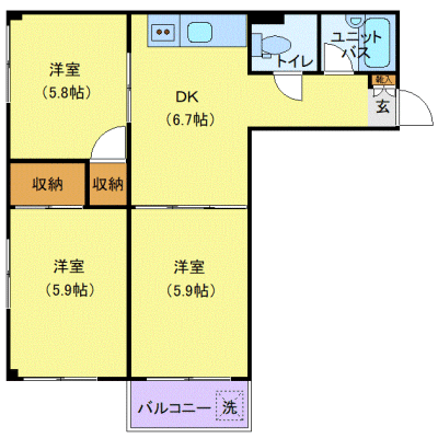 OneLife湘南藤沢EAST【★温水洗浄便座】の間取り図