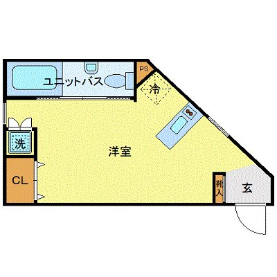 OneLife由比ガ浜ウエスト【★浴室乾燥付】の間取り図