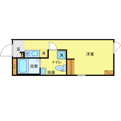 OneLife五反野オアシス【★独立洗面・浴室乾燥付！】の間取り図