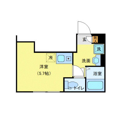 OneLife常磐線三河島EAST＜TYPE1＞【★独立洗面・浴室乾燥付！】の間取り図