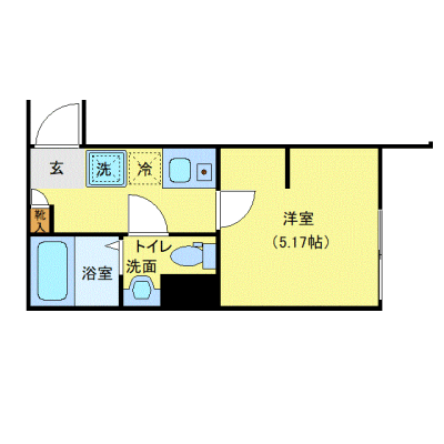 OneLife常磐線三河島EAST＜TYPE2＞【★独立洗面・浴室乾燥付！】の間取り図