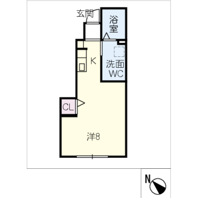 アルDEスリー四日市第２ 101の間取り図