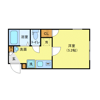 OneLife町屋コート【★独立洗面・浴室乾燥付！】の間取り図
