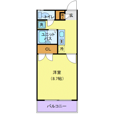 OneLife本厚木WEST【★浴室乾燥付】の間取り図