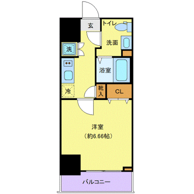 OneLife新板橋ハウス【★独立洗面・浴室乾燥付！】の間取り図