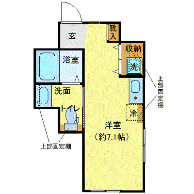 OneLife下北沢北ファーレ【★独立洗面・浴室乾燥付】の間取り図