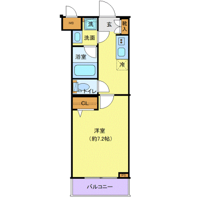 OneLife高島平グロース【★独立洗面・浴室乾燥付！】の間取り図