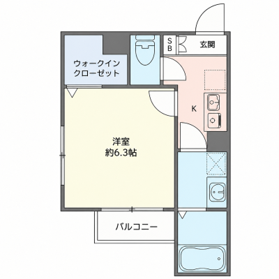 OneLife平井5th【★独立洗面・浴室乾燥付！】の間取り図