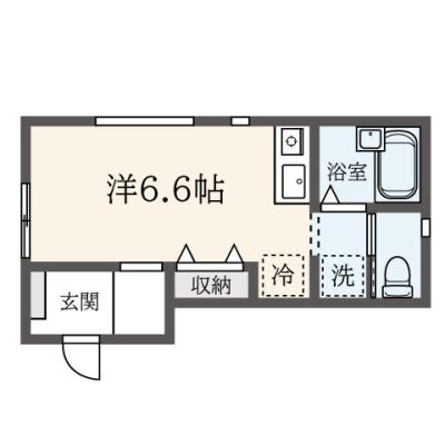 東都マンスリー 門前仲町 1R 【バス・トイレ別！Wifi無料！】の間取り図