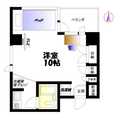 メゾン・ド・ユニヴェール　オートロック付き！角部屋！JR宇都宮駅徒歩９分！の間取り図