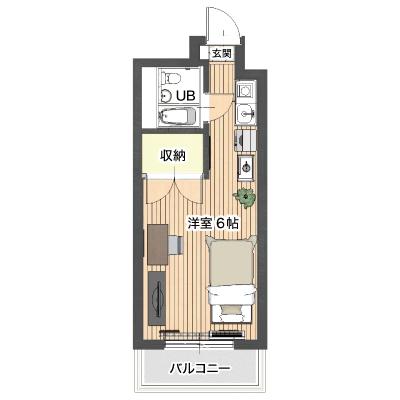 レントライフマンスリー群馬高崎石原町 A-3の間取り図