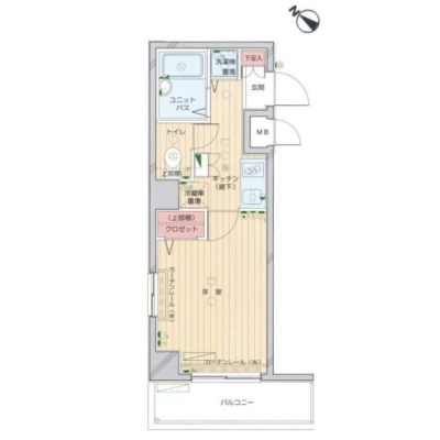 【J’sマンスリー九段下 305】12月16日～入居可🌟厚さ20㎝高密度ポケットコイルマットレス使用！8沿線利用可！九段下駅・飯田橋駅まで徒歩5分、コンビニも徒歩1分☆【インターネット無料】の間取り図