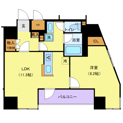 OneLife田端EAST【★追い焚き機能・独立洗面・浴室乾燥付】の間取り図