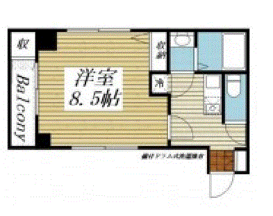 マンスリーリブマックス神田神保町ステーションフロント■『禁煙ルーム・1名入居限定』【独立洗面】≪スタンダードシリーズ≫の間取り図
