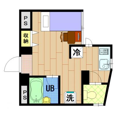 出張人気👨🏻‍💻アパートメント四季2号室✨便利な駅近【蒲田駅3分】✨通勤/通学に最適♪バス・トイレ別♪インターネット無料♪閑静な住宅街🏠オートロック🔓法人まとめて入居可能♪駐車場🚗の間取り図
