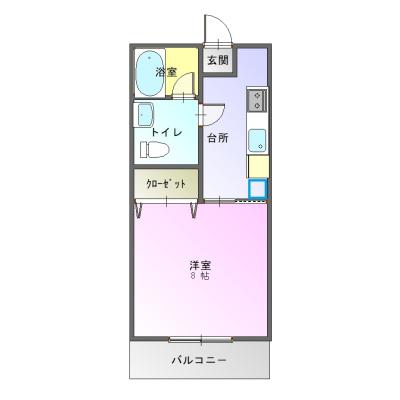 【M1000】＊利用期間条件付＊津名一宮ICから車6分　コンビニ徒歩2分🏪駐車場1台込🚙オートロック🔒Wifi完備🛜の間取り図