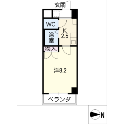 アルDEスリー桜山　801の間取り図